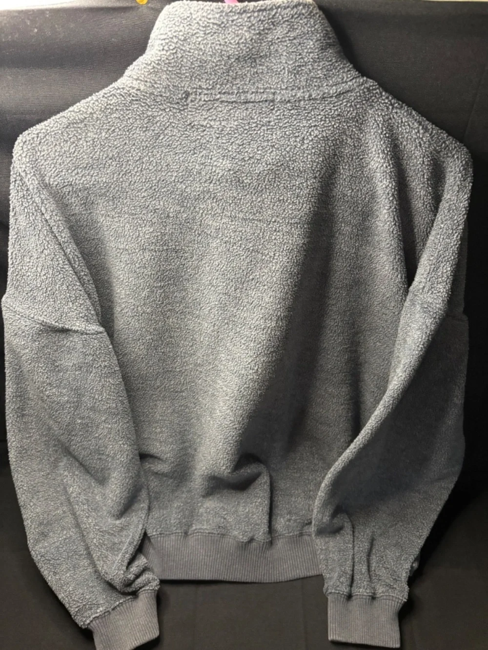 Y2K Big dogs 1/4 Zip Sherpa Fleece Pullover Men's Gray XL Embroidered Logo